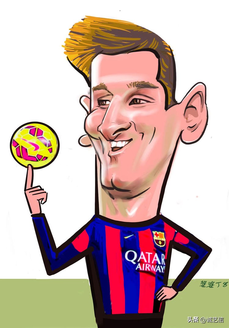 卡塔尔梅西漫画海报,梅西拿着美洲杯来卡塔尔的漫画