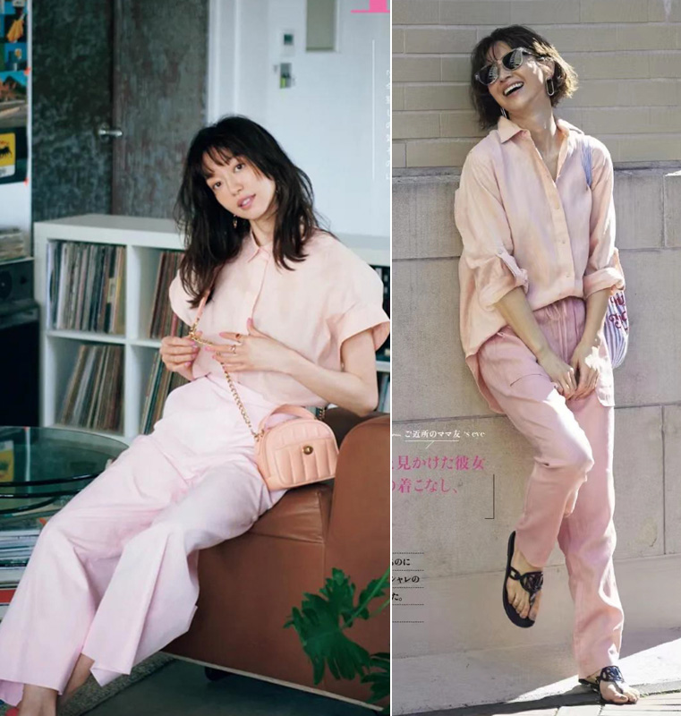 搭配参考春夏彩色系穿搭,一波超级温柔的粉色系穿搭分享