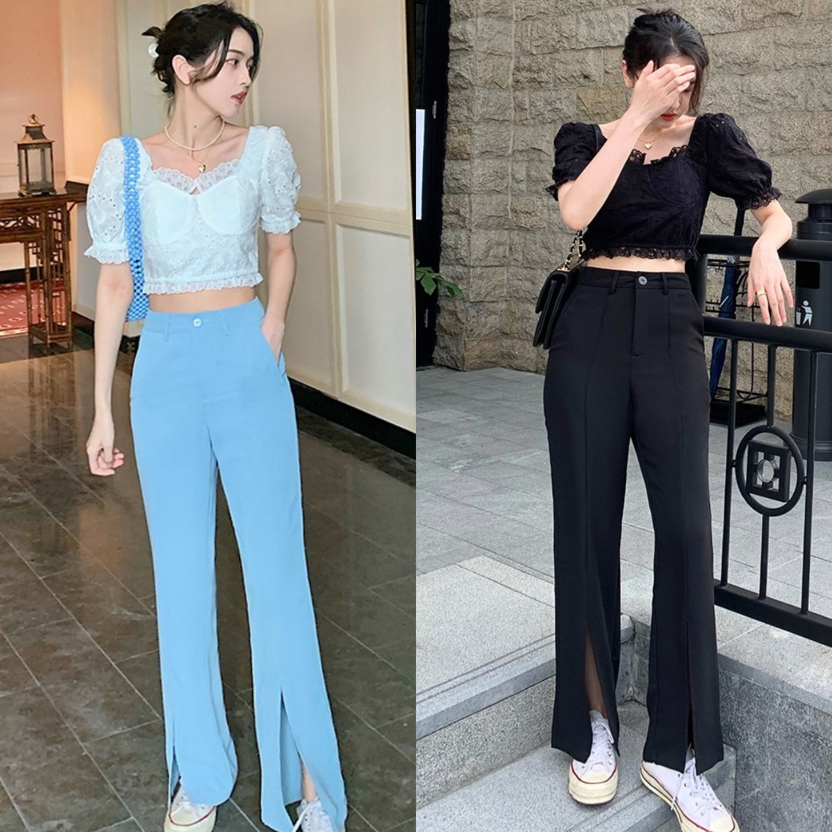 西装裤怎么穿才是正确的,上班穿的直筒西装裤