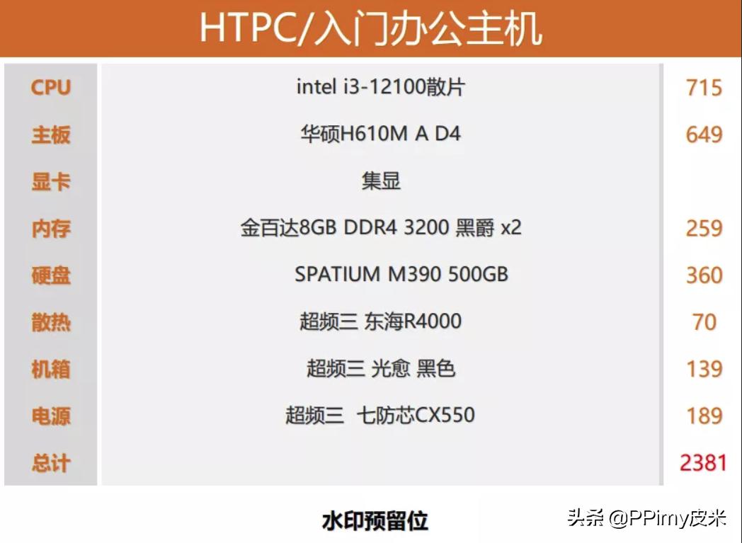618装机最佳配置,618装机配置