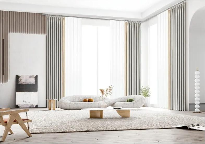 现代简约客厅窗帘大气,窗帘最新款现代简约