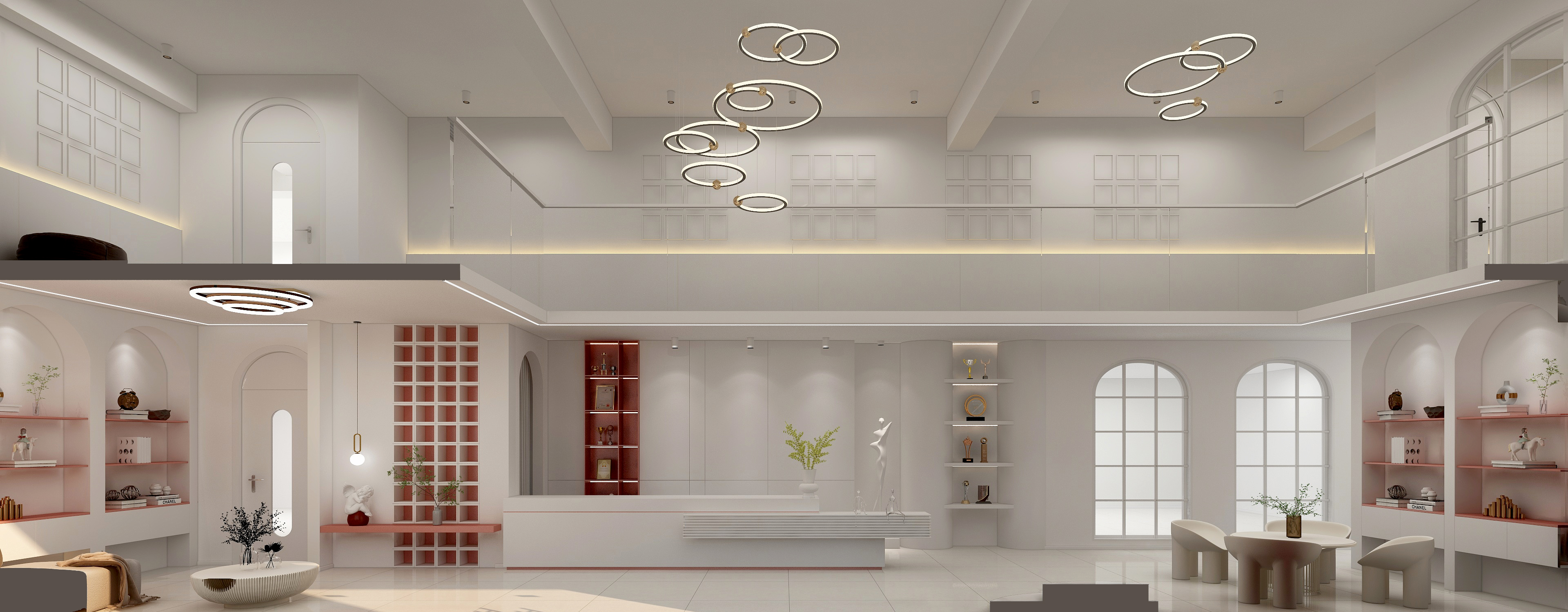 300平文化课教育培训班装修效果图,300平培训班装修设计