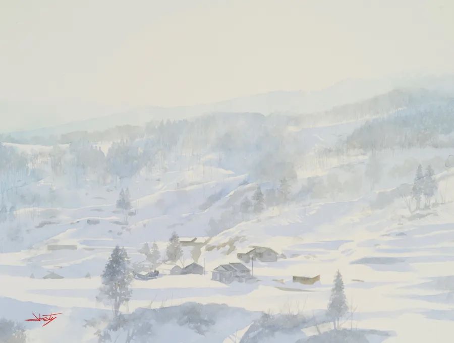 这组水彩风景清新而明亮,充满仙气的水彩世界