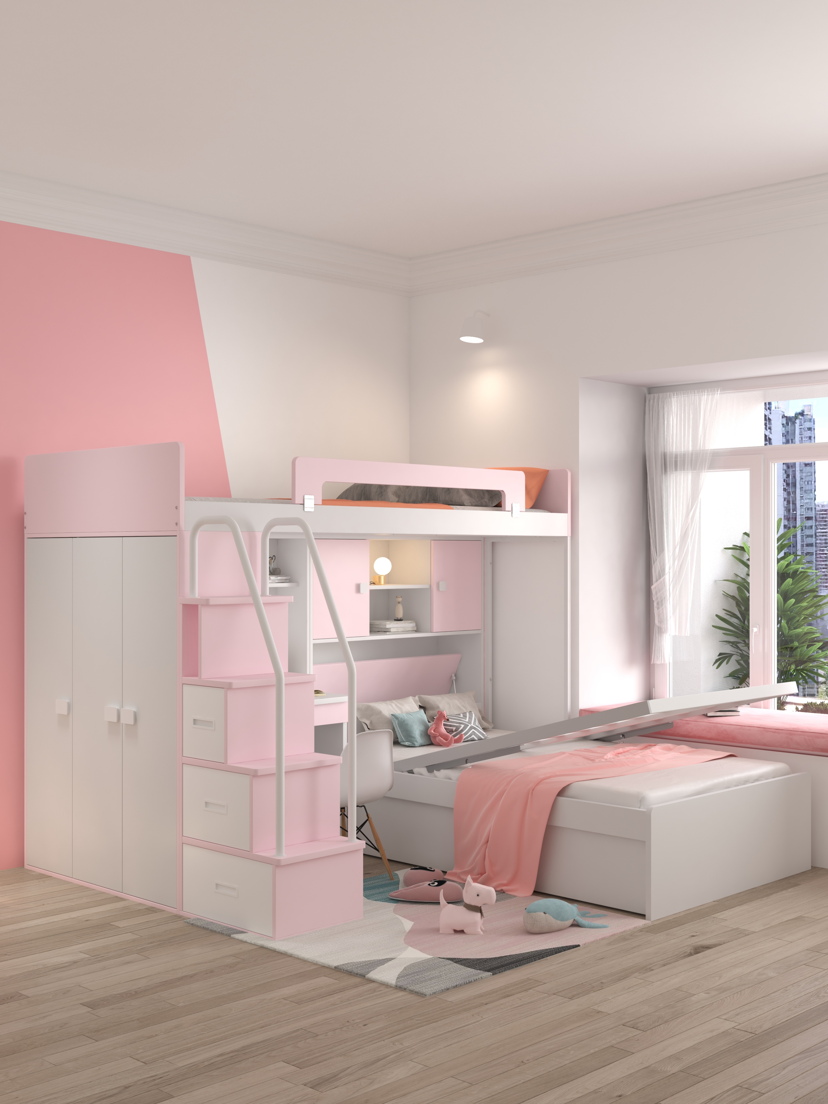 9平米的房间上下床设计带飘窗,9平方设计上下床多少钱