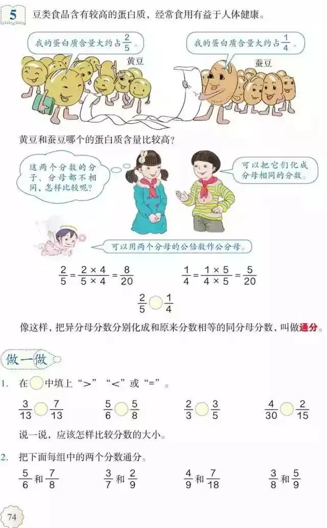 人教版小学数学（五年级下册）课本电子版寒假预习，快收藏