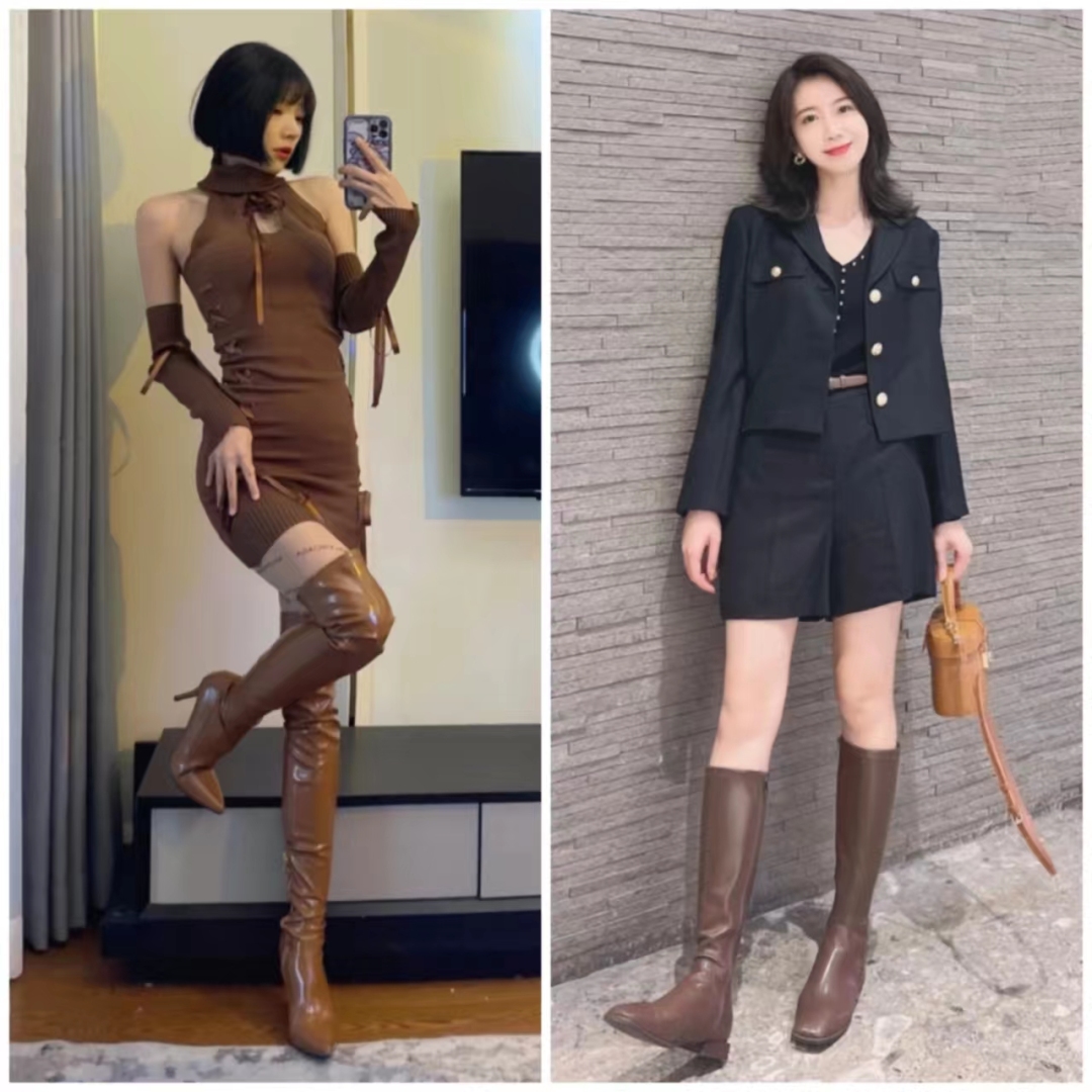 显高又显瘦的长筒靴,显瘦百搭又好看长筒宽靴