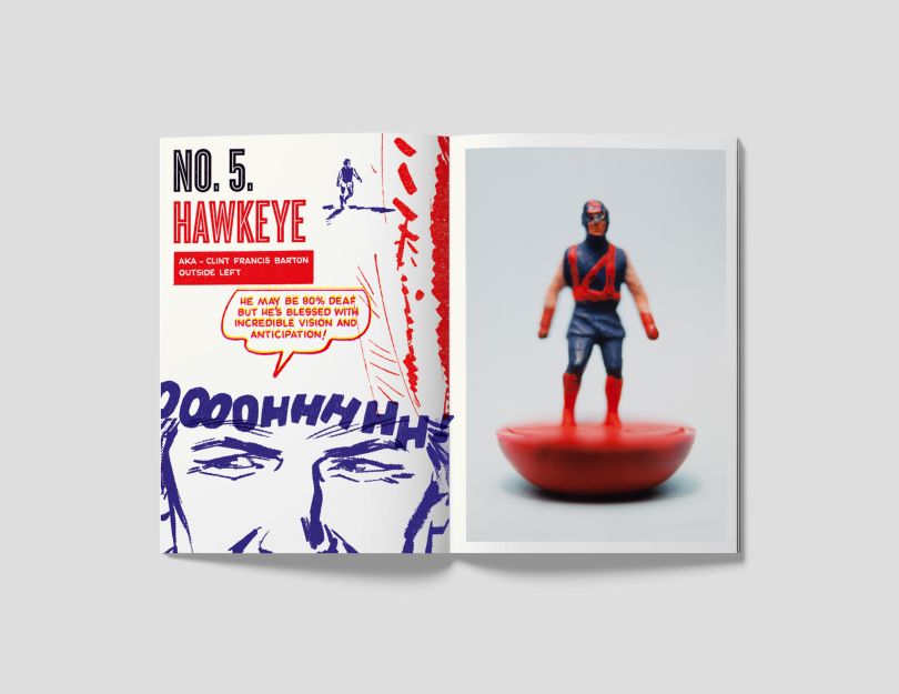 一本新的庆祝足球和漫画怀旧摄影书SubbuteoSuperheroes