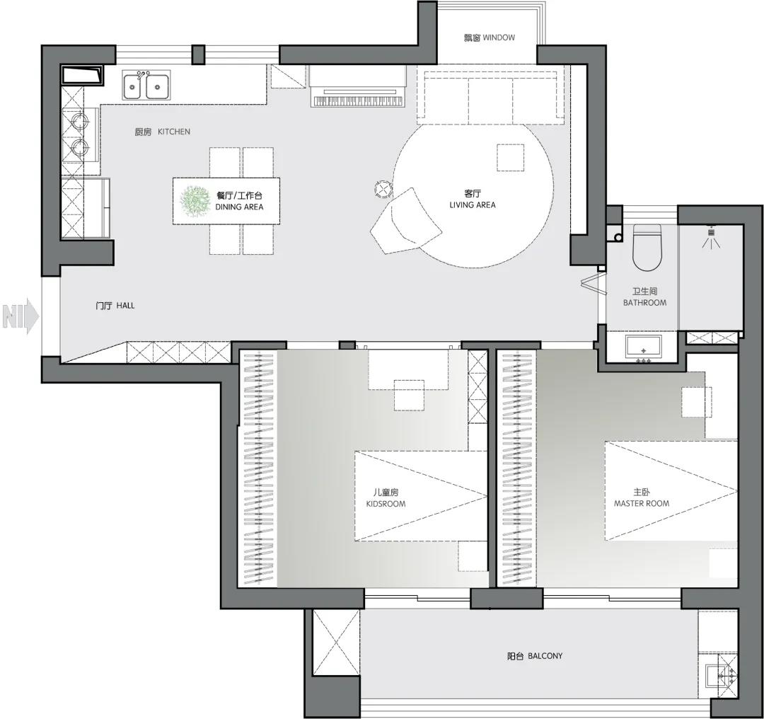 全屋不吊顶无主灯的效果图,105平全屋无吊顶无主灯装修效果