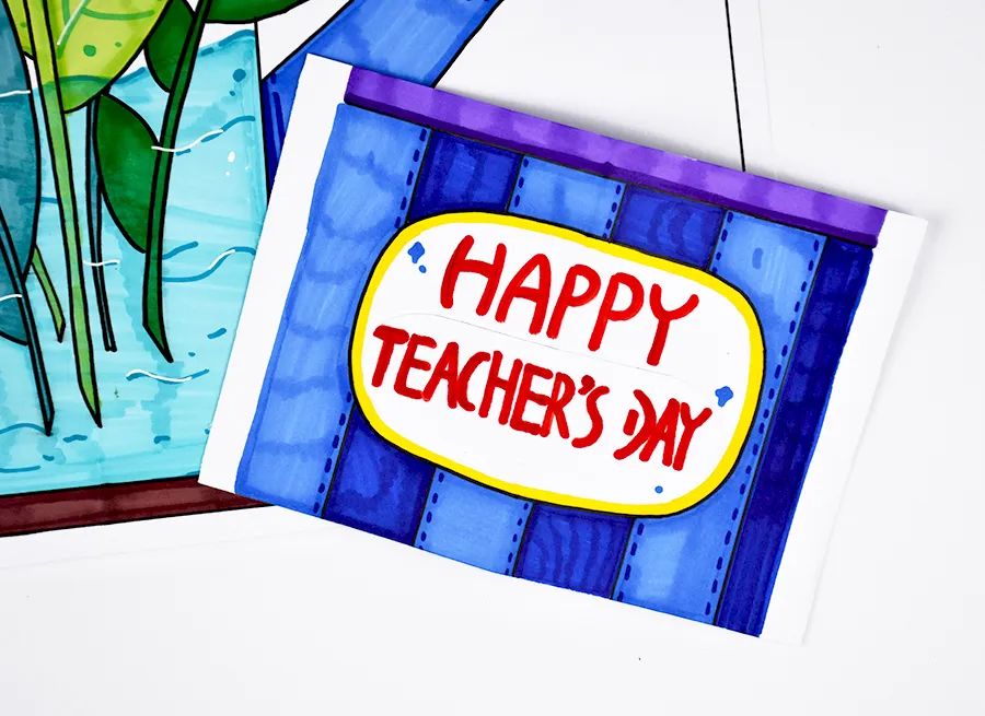 独一无二的教师节贺卡绘画,教师节贺卡绘画简单
