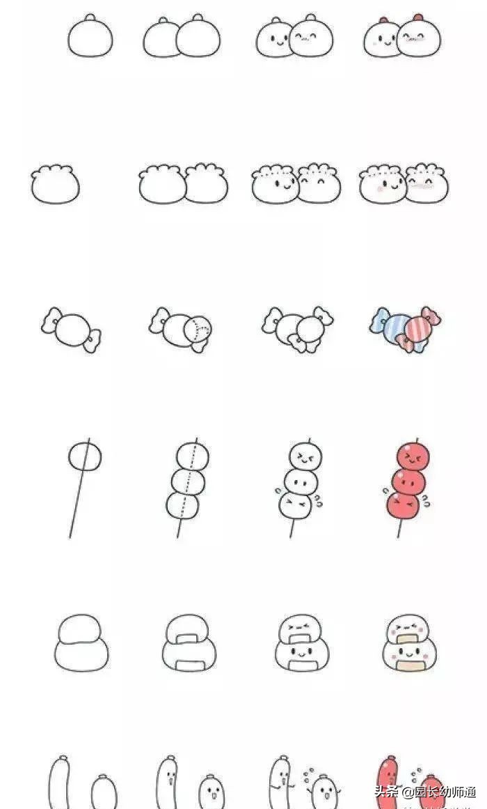 2022春节简笔画小图案简单又漂亮,春节聚会的简笔画大全简单又漂亮