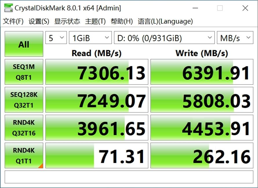 pcie4.0跑分,铠侠pcie4.0固态测评