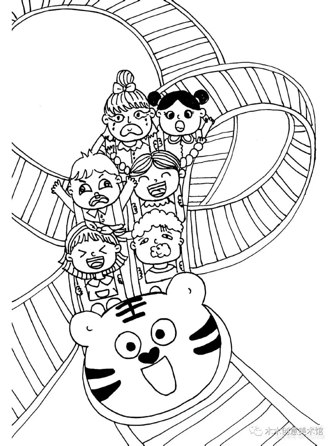 儿童创意绘画教程线条画,儿童创意美术绘画线条画