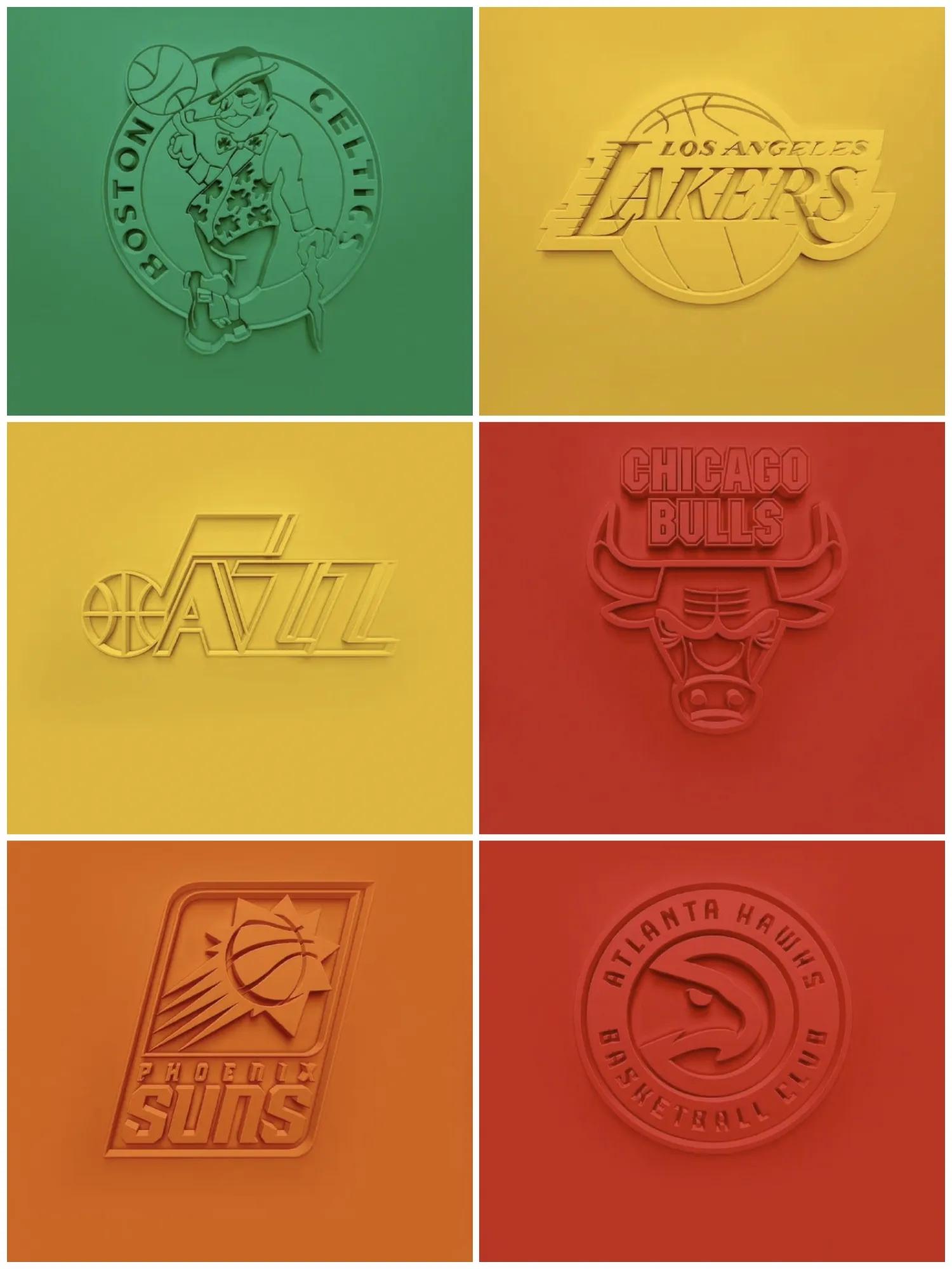 壁纸nba球队高级质感,nba球星个人标志logo壁纸