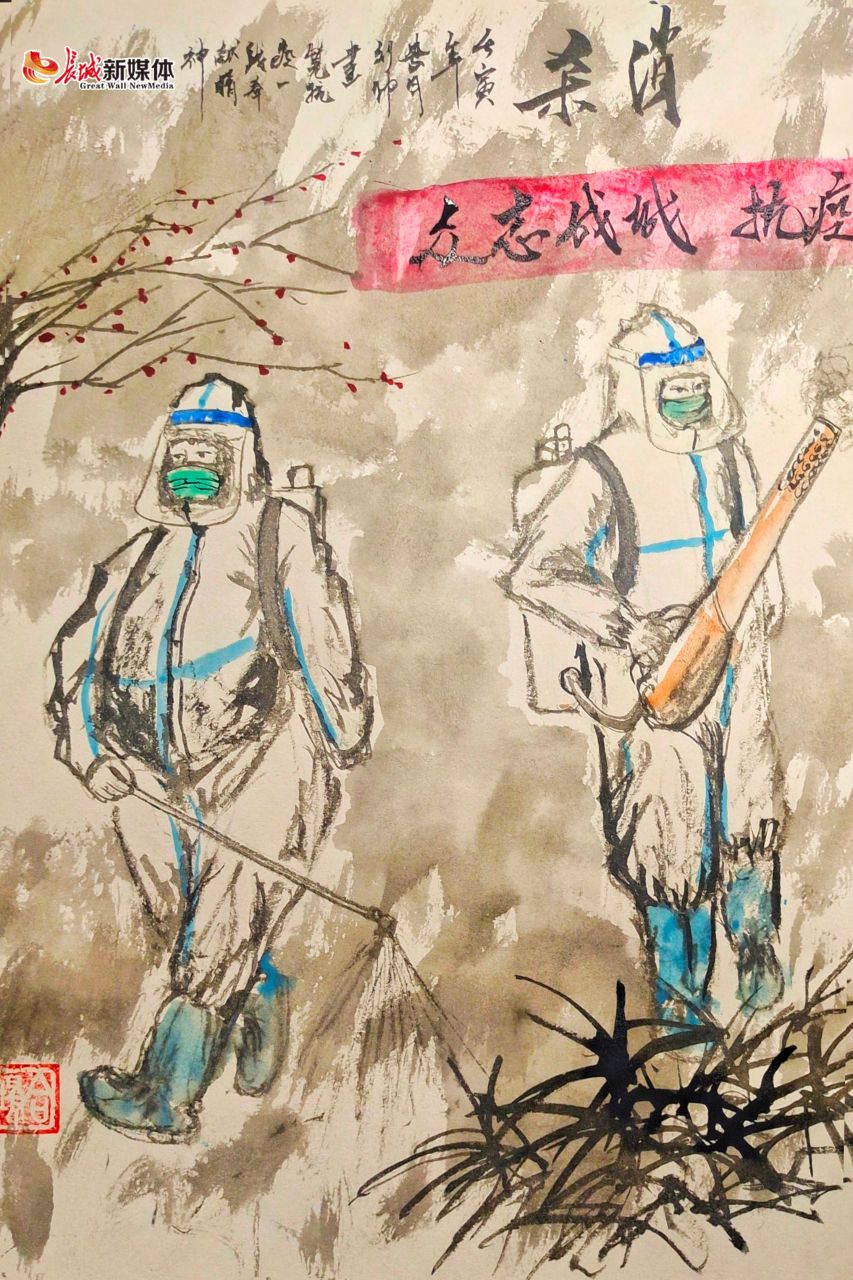 抗疫中最美的你绘画,抗疫中最美的你主题绘画