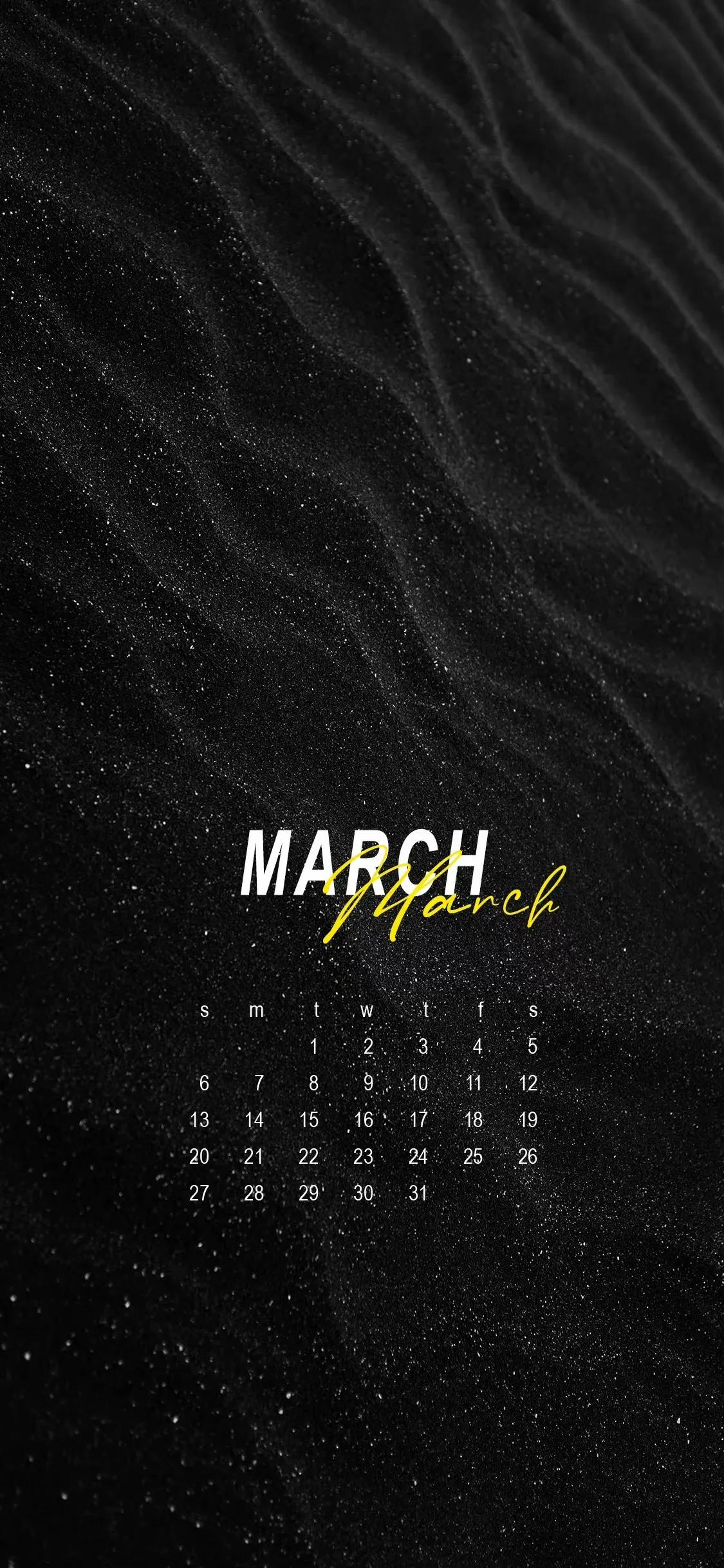 三月日历壁纸电脑,三月日历锁屏