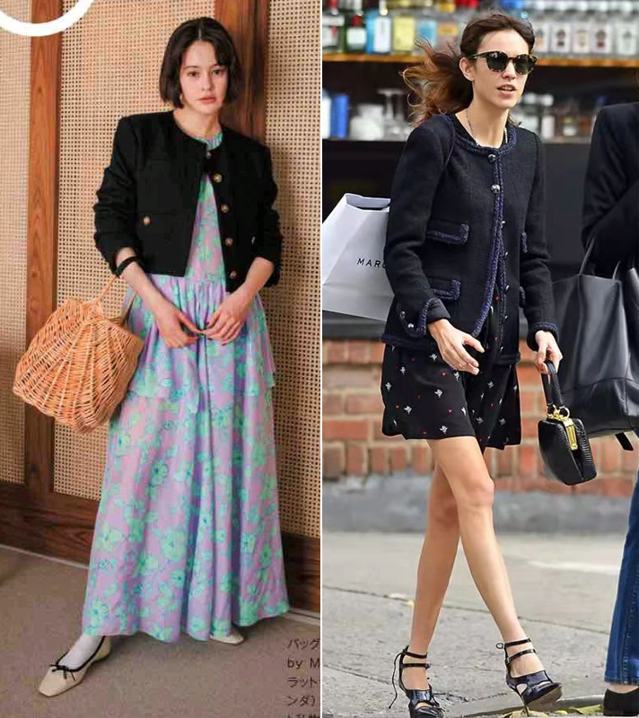 秋冬碎花裙该怎么穿才好看,碎花裙怎么穿好看又减龄