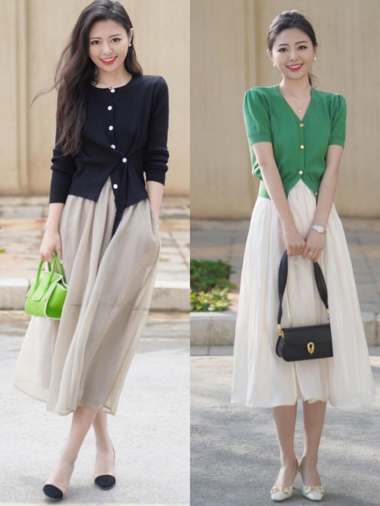 今夏最新流行半身裙,时髦半身裙让你满满的少女感