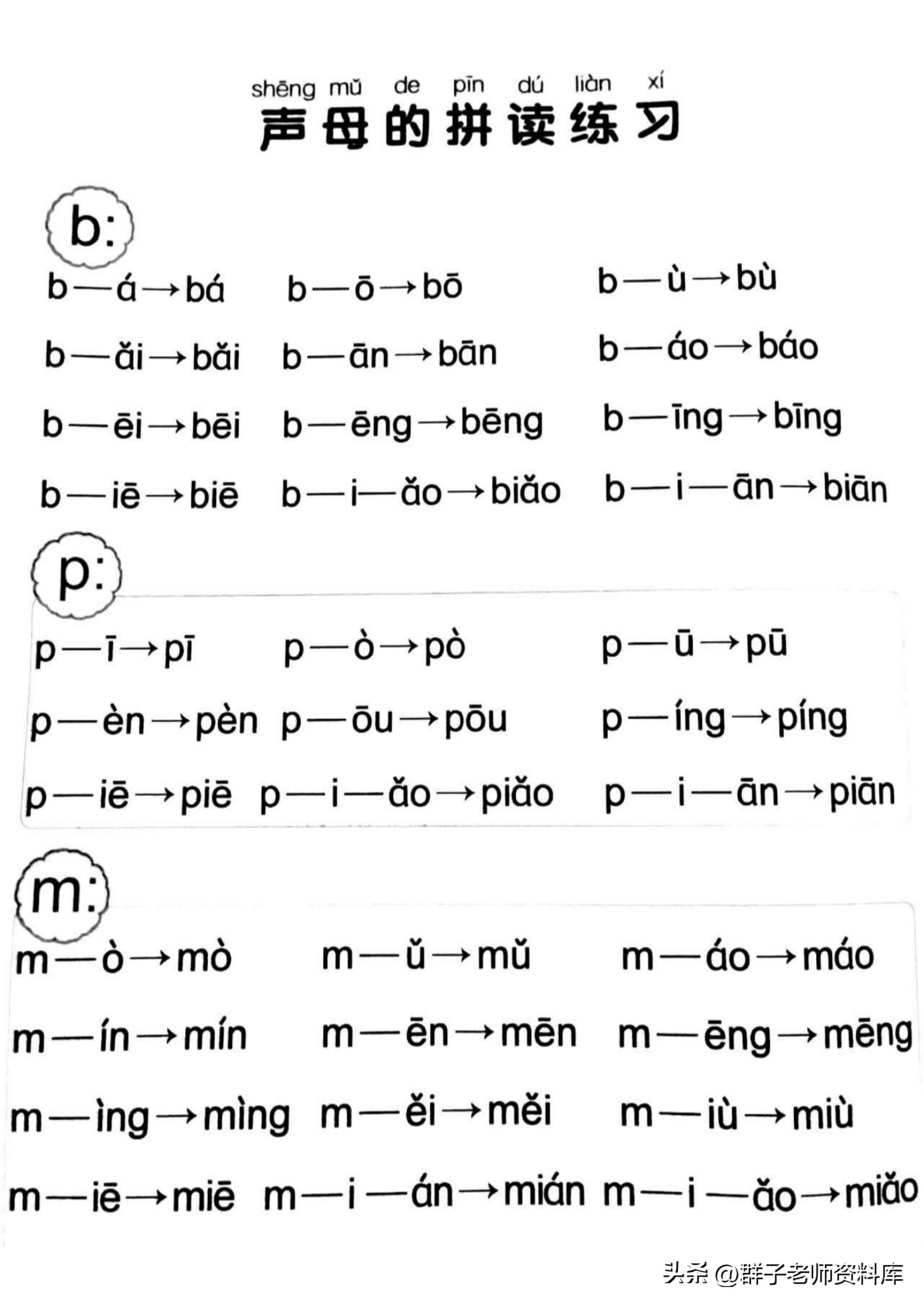 单韵母前鼻韵母后鼻韵母怎么读,声母单韵母复韵母前鼻韵母后鼻音