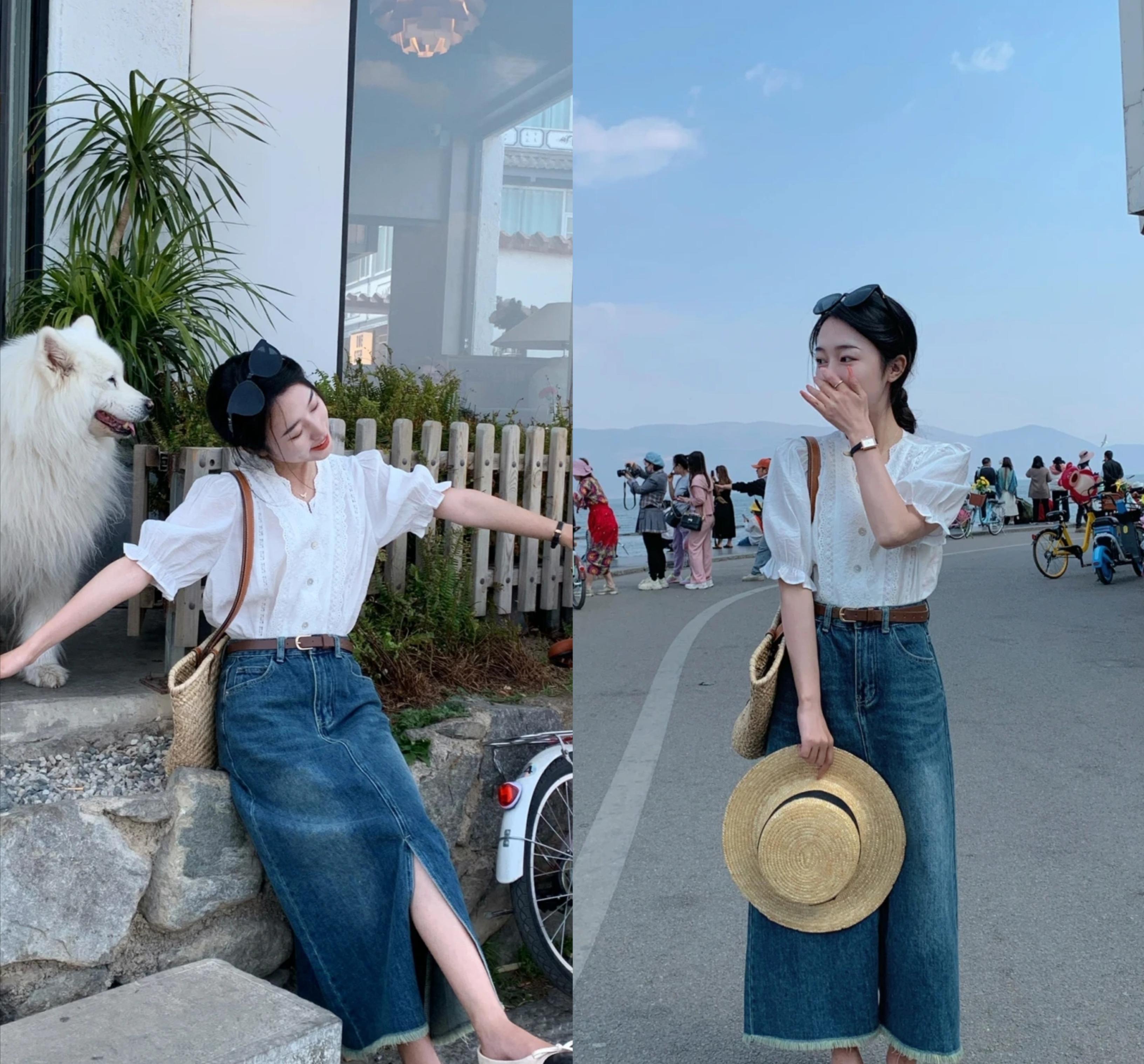 夏天裙子推荐不要碎花裙,夏天裙子牛仔裙