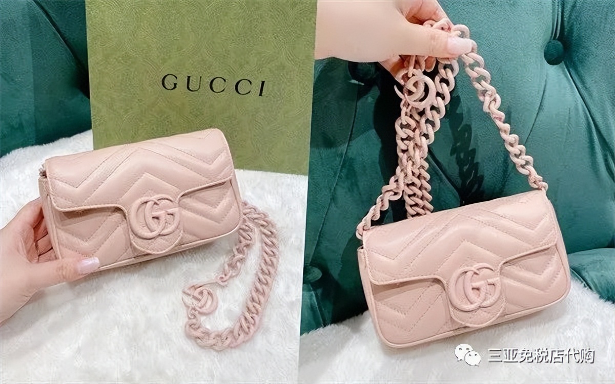 古驰包包marmont中号斜背,古驰包包款式黑链