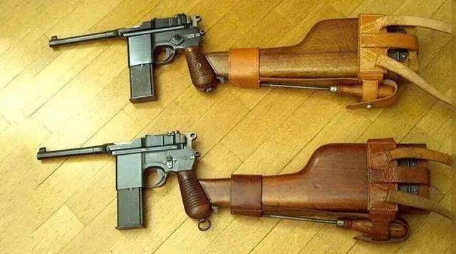 抗日时期常用驳壳枪,双枪李向阳德国驳壳枪