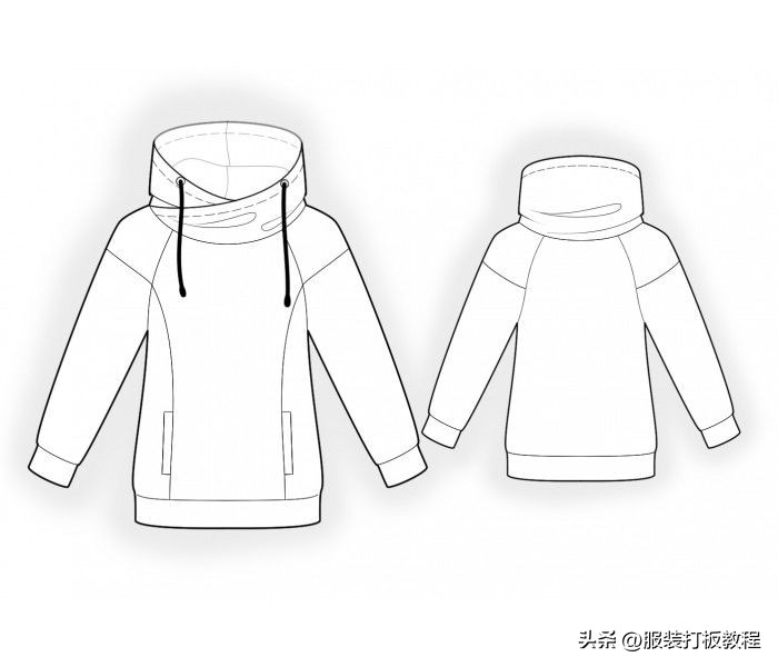 服装设计格子大衣款式图,服装设计风衣效果图