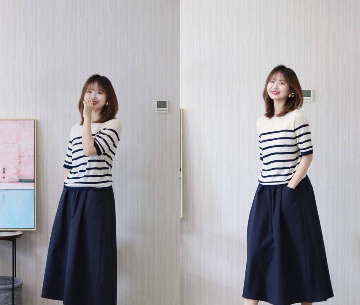 老气的条纹衫怎么搭配,经典条纹衫也能穿出高级感