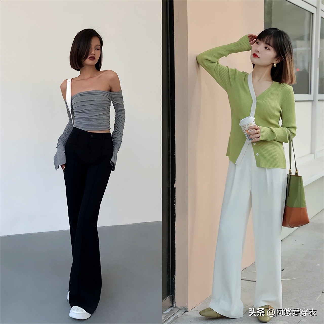 158微胖女生穿阔腿裤怎么搭配上衣,矮个子穿阔腿裤的最佳搭配