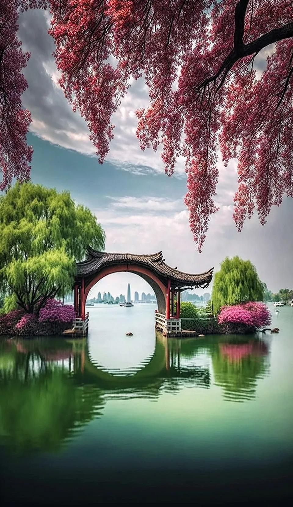 杭州西湖图片全景图,更多的杭州西湖图片