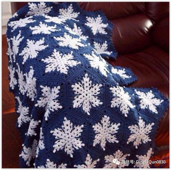 钩针编织教程简单好看毯子,一片式钩针沙发毯图解