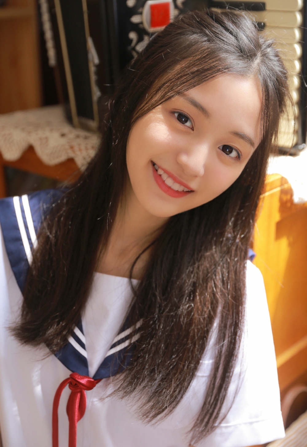 高颜值学妹写真,清新学妹眼神
