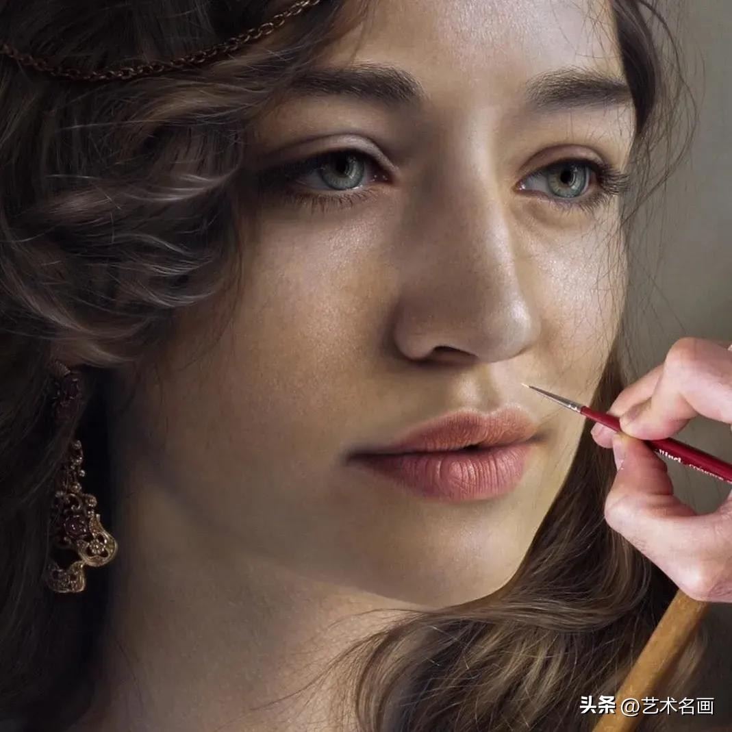 布格罗油画人物高清作品图文,马可格拉西超写实油画图片