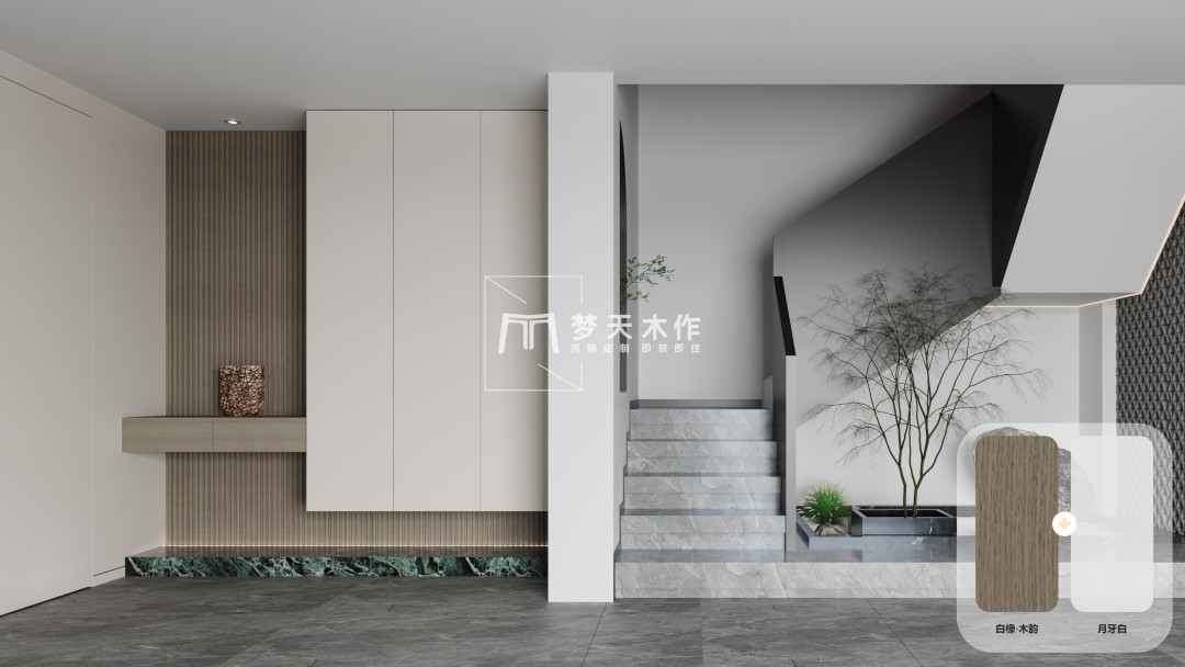 原木风白橡,科技木最佳色彩搭配