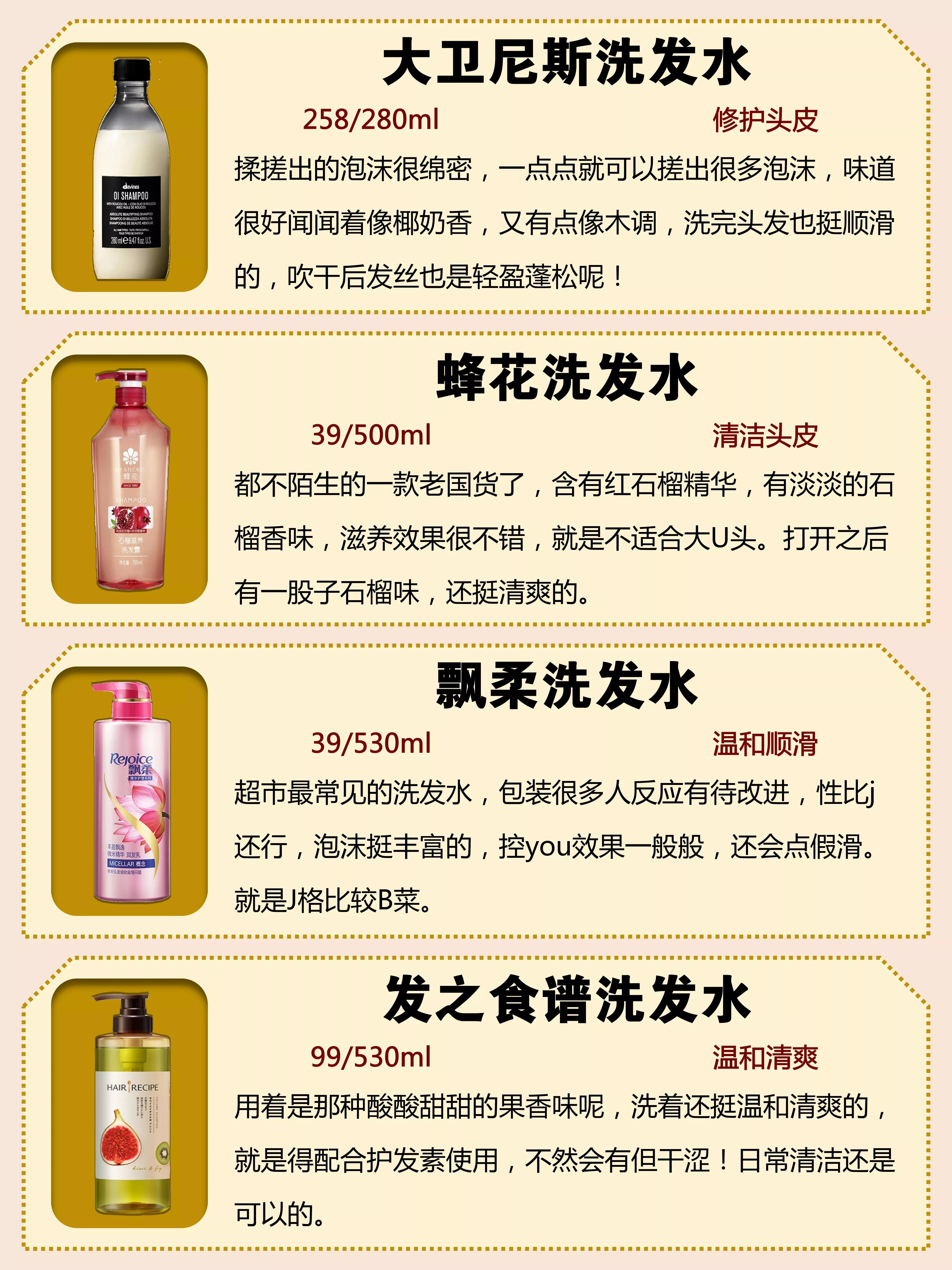 洗发水真实测评公认好用第一名,十大良心老牌国货洗发水