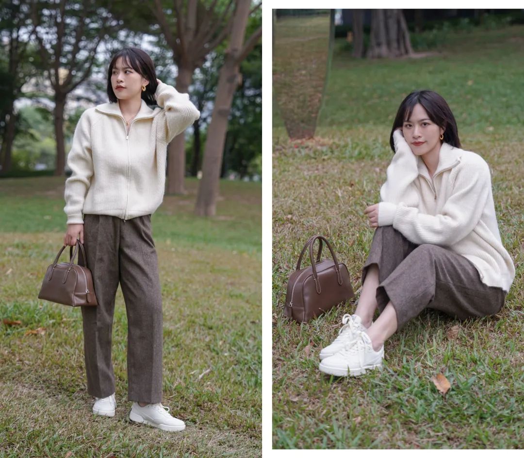 小个子拼接毛衣棉服最新款时髦,秋冬慵懒毛衣棉服内搭