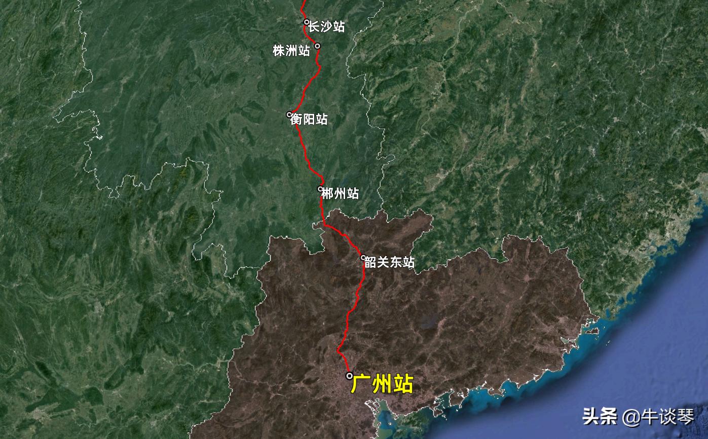 K600次列车运行线路图：广东广州开往内蒙古包头，全程3112公里