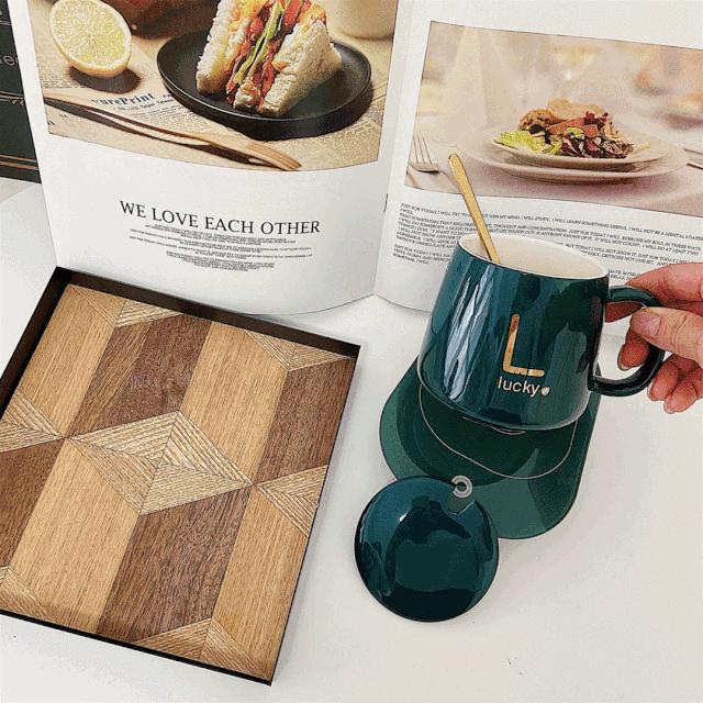 新款55度智能加热自动恒温杯垫,55度恒温杯垫多功能加热神器