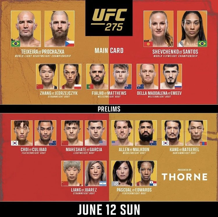 ufc275现场解说,ufc275战况