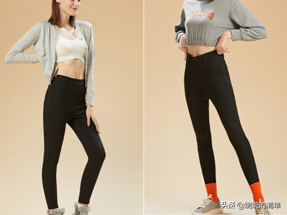 冬季黑色外穿小黑裤显腿瘦,冬天显瘦秘笈光腿神器加绒牛仔裤