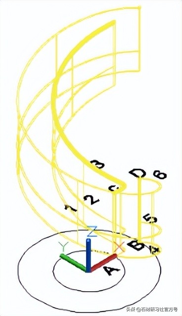 cad三层旋转楼梯平面图,地下旋转楼梯设计尺寸详图cad