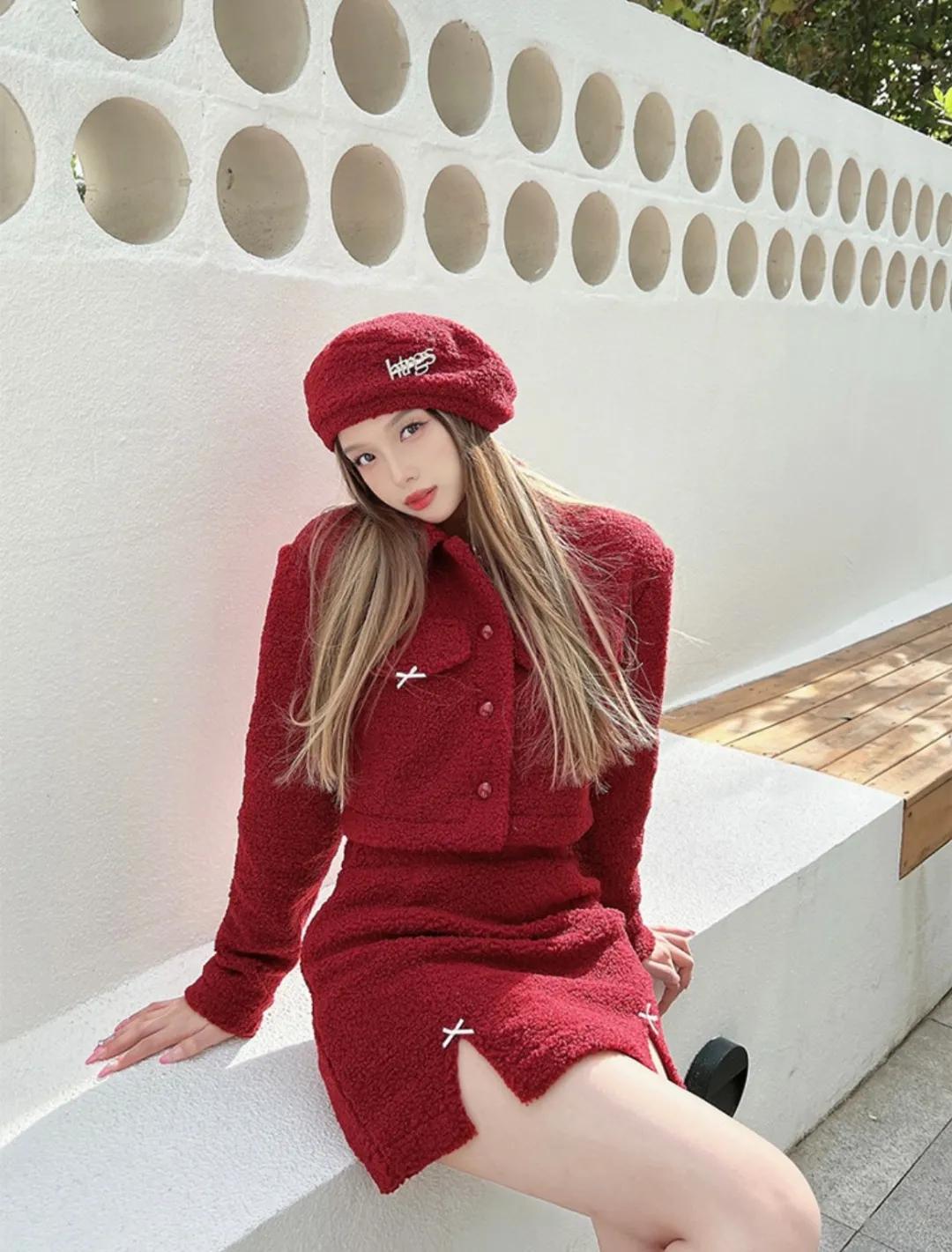 新年当然是穿红色最应景！不过节也想穿