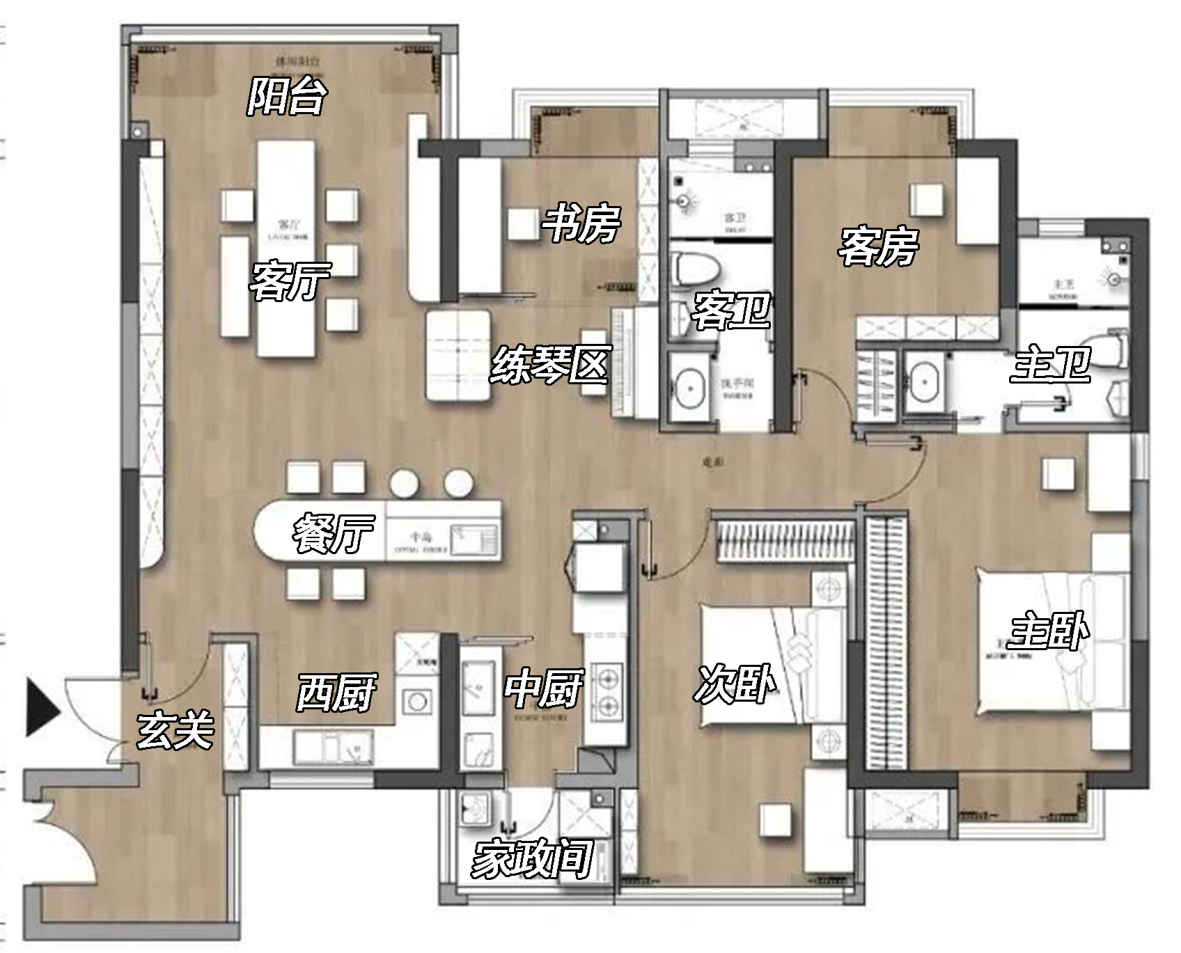 家装设计现代简约轻奢风格样板间,现代简约风装修2022新款样板间