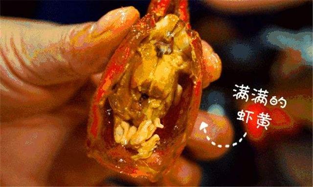 虾头里面黄色的能吃吗,虾头里面是黄的还是屎