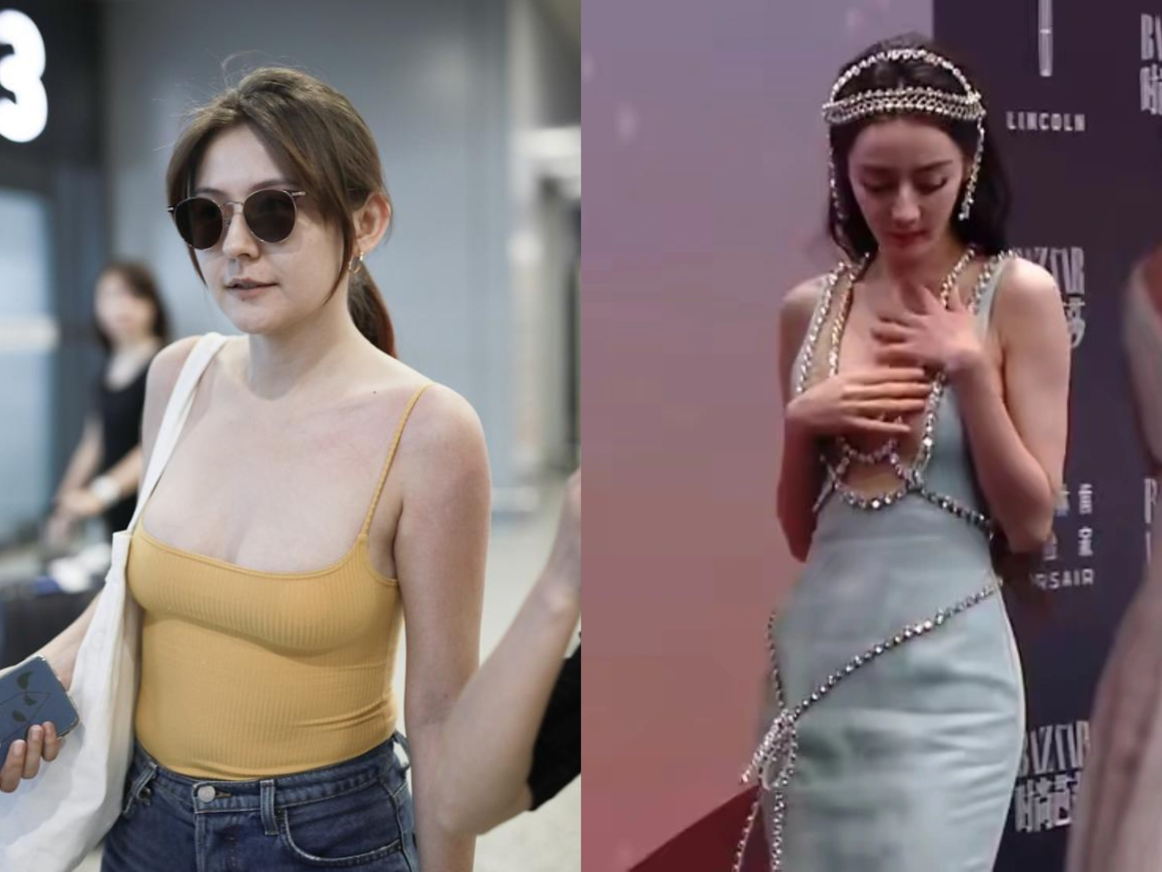 “酥胸半露”却偏要捂着,故作矜持,有一种尴尬叫迪丽热巴玩性感