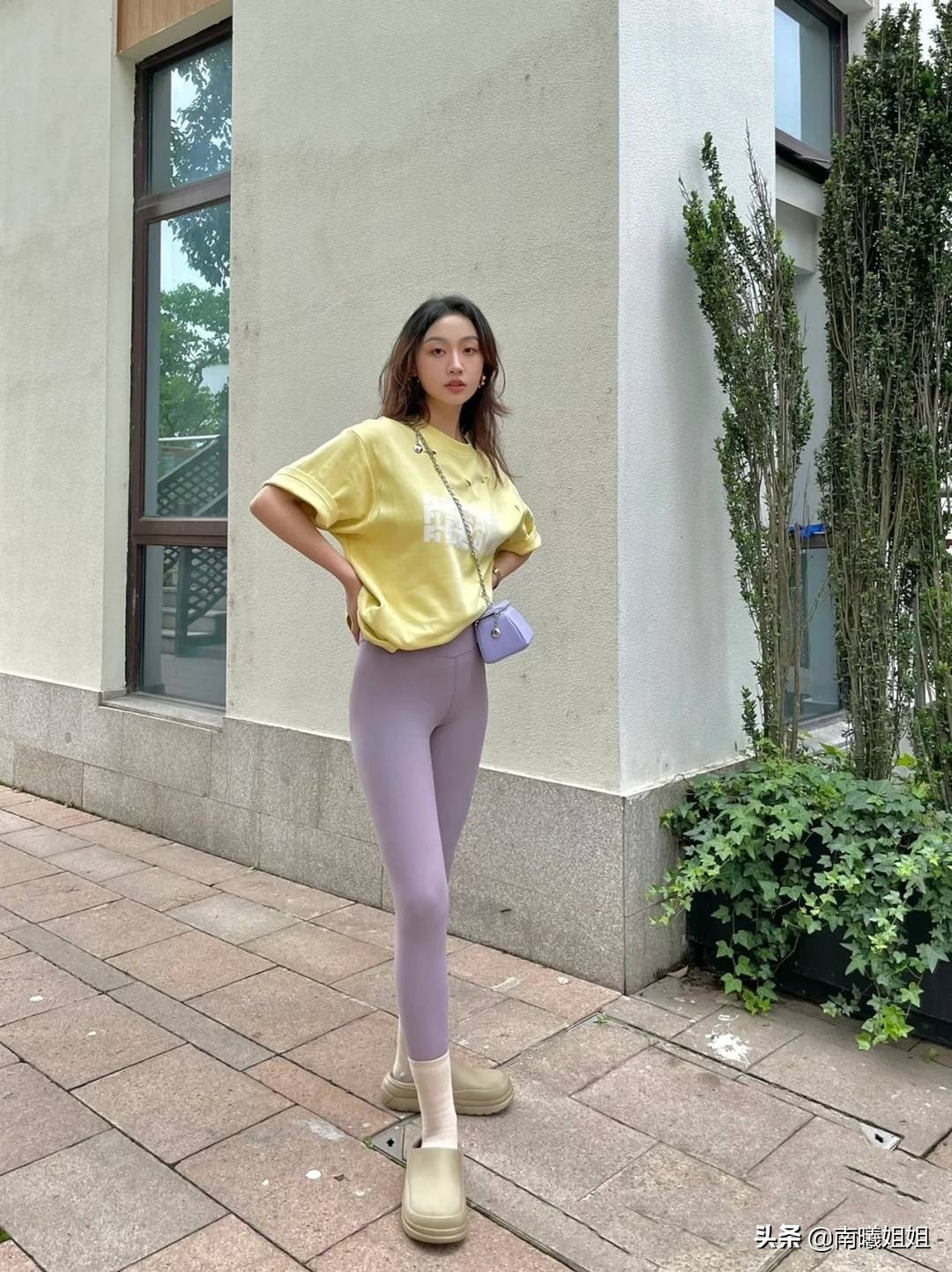 无痕裤穿搭街拍,无痕裤街拍穿搭