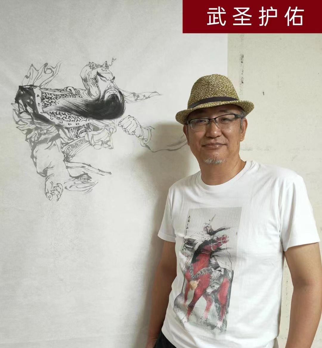 丹青丝韵文创研究院文创《忠义千秋》和《勇往直前》T恤产品