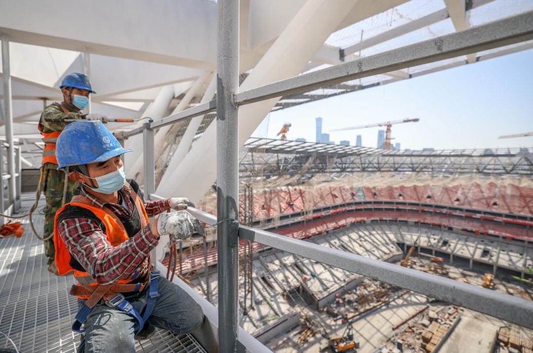 工体施工进展图,新工体外立面完工整体亮相