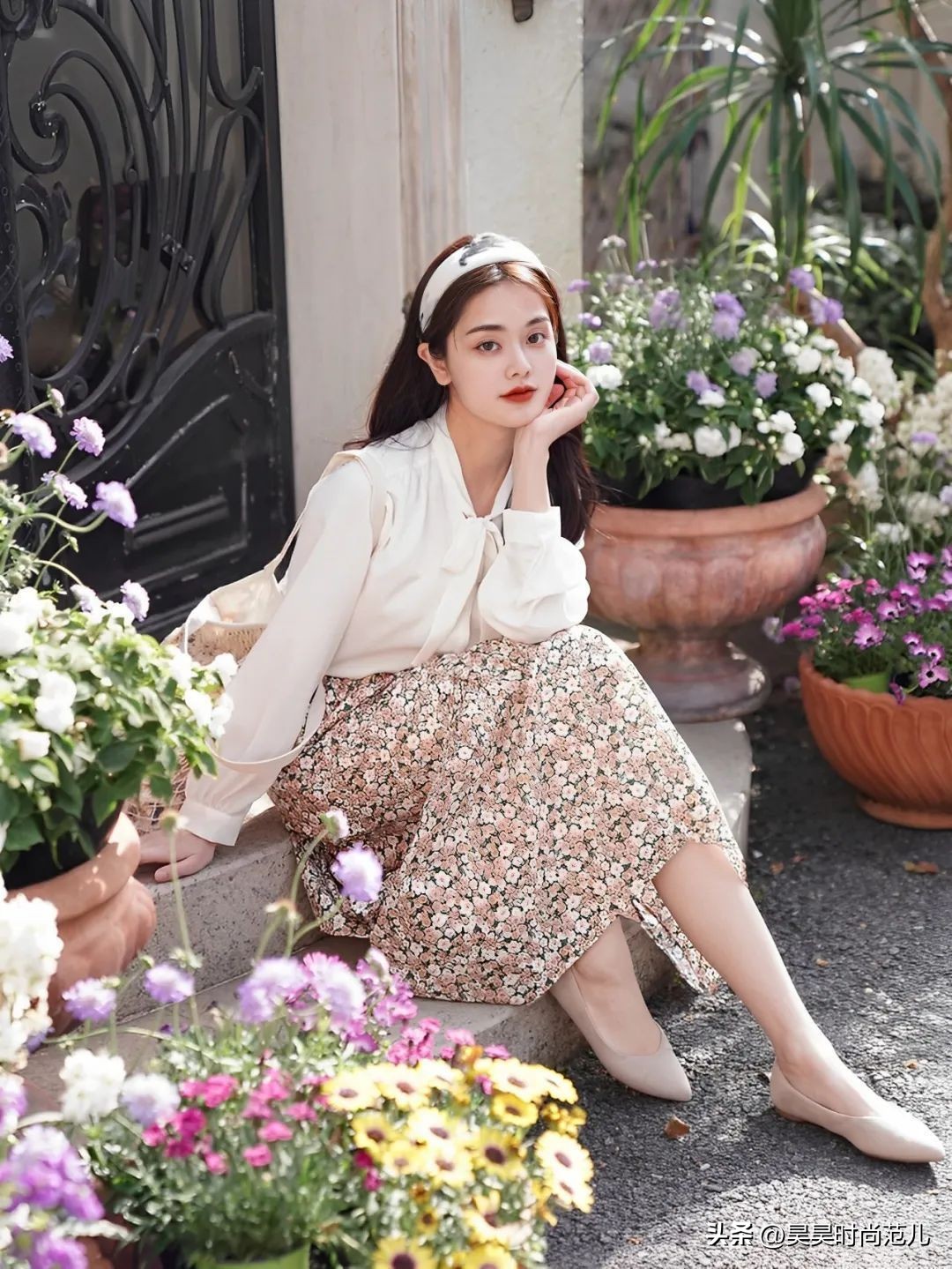 如何搭配早秋碎花裙好看,冬天穿的碎花裙怎么搭配好看