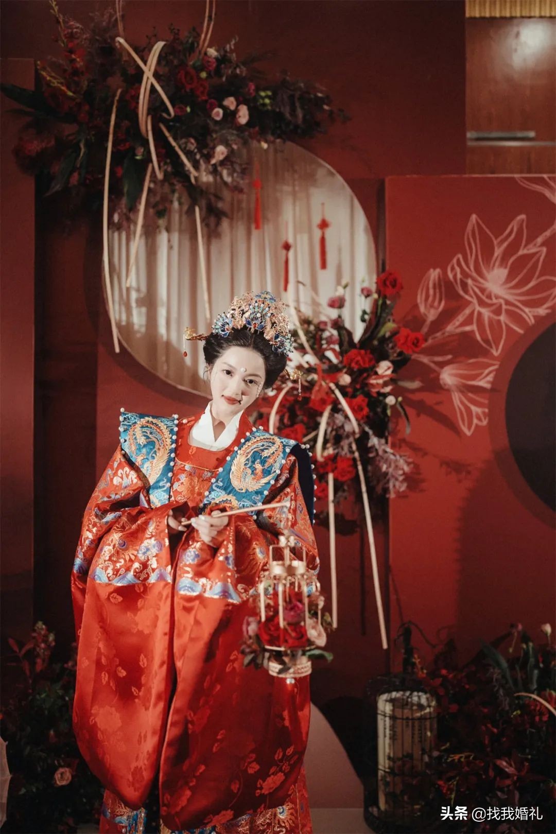 汉服婚礼到底有多好看,明制汉服婚服凤冠霞帔婚礼流程