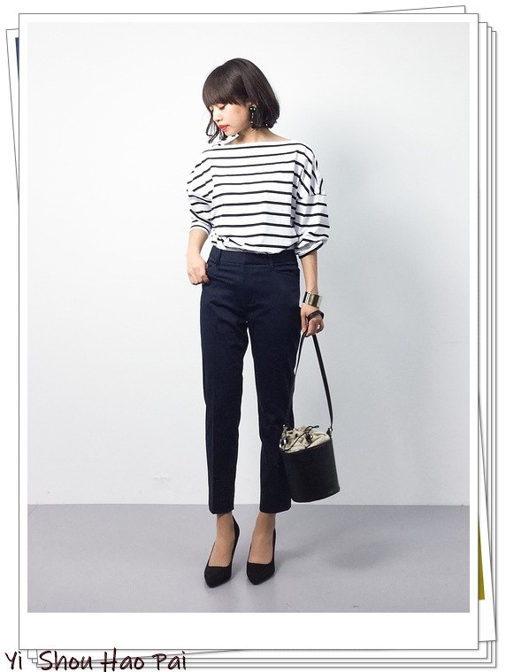 横条纹怎样穿显瘦,横条纹不显胖怎么穿
